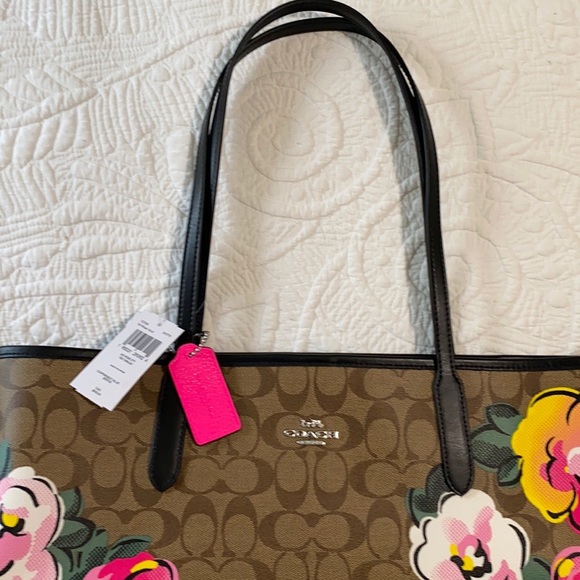 Coach City Tote signature canvas vintage roseprint - Picture 10 of 11